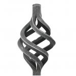 Handmade Steel Ornamental Railing Parts Wrought Iron Twist Baskets Custom Dimension for sale