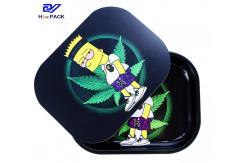 China Customized Weed Rectangle Tin Box With Lid Custom Weed Packaging Can supplier