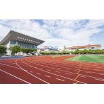 IAAF Slipproof Synthetic Sports Flooring Red Colour Reclaimed Rubber Material for sale