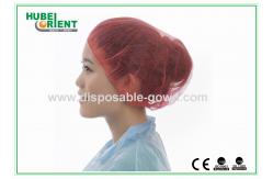 China Dust Proof Single Use Medical Non Woven Bouffant Cap With Single Elastic supplier