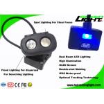 334lum OLED Screen LED Miners Cap Lamp Dual Beam USB Charging 10.4Ah