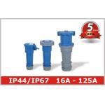 Blue IP44 Industrial Power Socket Pin And Sleeve Electrical Connectors for sale