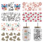 Foil Hot Stamping 16oz Glass Sticker Decal UV DTF Packaging For Tumblers for sale