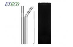 China FDA Reusable Metal Straws Short , 8.5 Stainless Steel Reusable Drinking Straws supplier