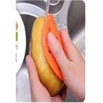 TPR Soft Bristles Kitchen Cleaning Tools Fruit Vegetable Brushes 12 * 10cm for sale