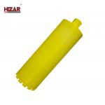 150mm 1/4 UNC Connextion 10mm Segment Diamond Core Drill Bits yellow for sale