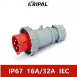 Waterproof Three Phase 32A 4Pole IP67 Industrial Plug IEC Standard for sale