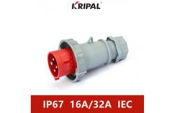 China Waterproof Three Phase 32A 4Pole IP67 Industrial Plug IEC Standard supplier