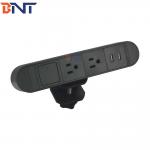 Boente New Arrival 6.56 Ft Cord US 2 Power Outlet With 2 USB Ports Black Clip On Table Power Strip Extension PRC for sale