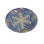 China Snowflake Swirls Gold Foil Paper Plate , 9'' Compostable Paper Plates manufacturer