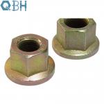 Flat Flange Carbon Steel Nuts Hot Forging Fine Thread Zinc Plating