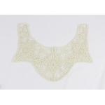 Cotton Floral Lace Collar Applique , Embroidered Water Soluble Necklines For Shirt for sale