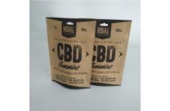 China Resealable Plastic Pouches Packaging CBD Eco Friendly Kraft Paper Bags Aluminum Foil Inside supplier