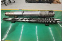 China Conical Tandem Screw System Integral Barrel And Hard Chrome Plating Superior Efficiency supplier