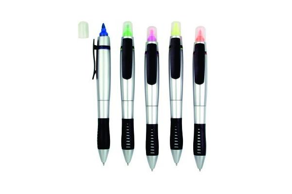 Highlighter with ball pen