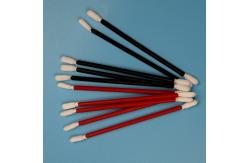 China Lint Free Black Handle Double Ended Cleanroom Swab Car Cleaning Polyester Swab Stick supplier