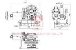 China DC110V 1.5A VVVF Elevator Traction Machine / Traction System Weight 580kg supplier
