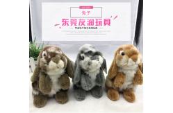 China 30cm High Simulation Rabbit Plush Doll Gray Stuffed Bunny Valentine'S Day Gift supplier