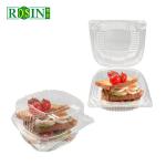 Disposable Hinged Round / Triangle Pie Cake Container Plastic Clamshell Pie Slice Containers Packaging With Lid Custom for sale