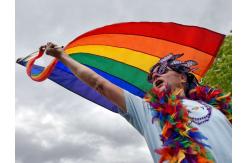 China 3X5 RAINBOW Double Sided FT POLYESTER FLAG GAY PRIDE supplier