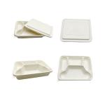 Disposable PLA Sheet For Thermoforming Four Compartment Plates Bagasse Dishes for sale