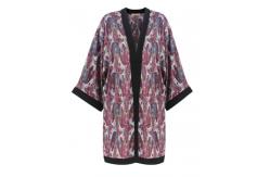 China Printed Kimono Type Oversized Womens Cardigans With Mid Length Sleeve supplier