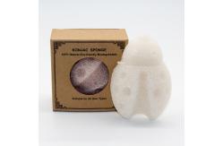 China White Konnyaku Ladybug Bath Sponge Alkaline Konjac Facial Sponge For Cleansing supplier