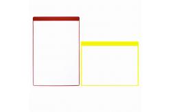 China Dustproof PVC Removable Document Holder File Pocket Red Yellow supplier