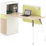 Customization Melamine Office Desk With Steel Leg Cabinet ISO9001 for sale
