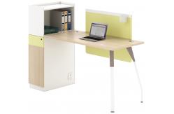 China Customization Melamine Office Desk With Steel Leg Cabinet ISO9001 supplier
