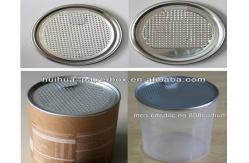 China 300 # D - shaped Airproof Aluminium Foil Lid / Peel Off Easy Open End supplier