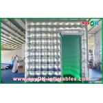 Inflatable Photo Booth Enclosure Led Lights Photo Booth Tent Sliver Inflatable Oxford Cloth / PVC for sale