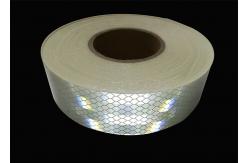 China Yellow Red White Reflective Tape Sheets , High Visibility Night Light Reflective Stickers supplier