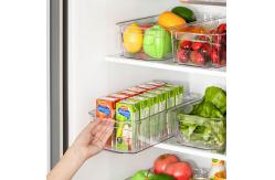 China BPA Free Clear Plastic Fridge Storage Boxes Bins 6pcs supplier