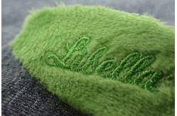China Green Velvet Fabric OEM Iron On Embroidered Patches supplier