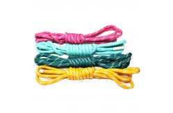 China Flat Hockey Custom Shoelace Skate Custom Shoe Strings Blue Yellow Pink supplier