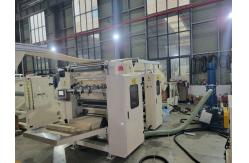 China Romania V fold hand towel paper folding machine with glue lamination function supplier