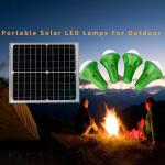 4pcs*3W LED Solar Emergency Lights Mini Solar Panel Battery Lighting Power System for sale
