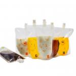 BPA Free Transparent Clear Frozen Drinking Pouch With Spout Disposable Stand Up for sale
