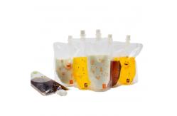 China BPA Free Transparent Clear Frozen Drinking Pouch With Spout Disposable Stand Up supplier