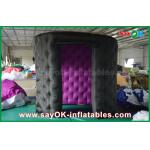 Photo Booth Decorations Fashionable Black Oval Inflatable Photo Booth Tent Rounded Igloo With 2 Doors for sale