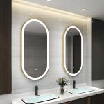 Upgrade Your Bathroom with This Led Mirror Rust Resistant Metal Chassis Wifi Heated Defogger and Smart Touch Screen for sale