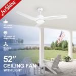 230V 50HZ Remote Control Ceiling Fan With Led Color Changing Light for sale