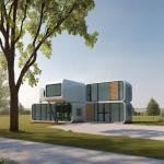 Contemporary Design High Quality Modular House Outdoor Camping Residence 40Ft Apple Cabins for sale