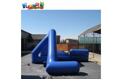 China Blue And White Inflatable Rugby Games For Kid / Inflatable Rugby Posts supplier