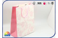 China Customized Size Logo Eco Friendly Folding Coated Paper Bag With Handle supplier