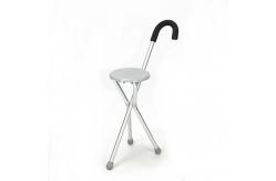 China 84cm Travel Walking Cane Aluminum Walking Stick With Seat Old People Assist Tools supplier