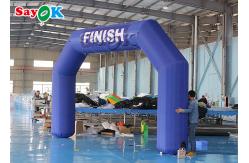 China Inflatable Race Arch 210D 6m 20ft Blue Giant Inflatable Arch Start Finish Line supplier