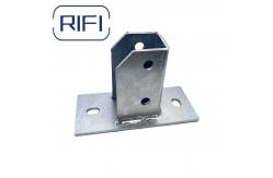 China RIFI Strut Channel Fitting Carbon Steel Galvanized Single Channel Post Base Solar Bracket supplier