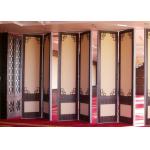 Folding Partition Walls Room Divider With Fabric MDF Hard Cover Decorations For Restaurant for sale